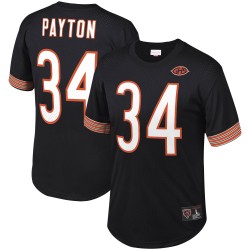 Walter Payton Chicago Bears Mitchell & Ness Netzoberteil mit Name und Nummer des pensionierten Spielers – Schwarz