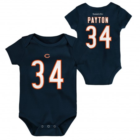 Walter Payton Chicago Bears Mitchell & Ness Retro-Body mit Namen und Nummer für Neugeborene und Kleinkinder – Marineblau