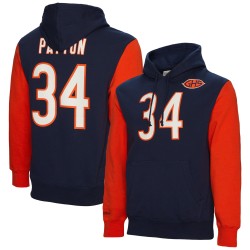 Walter Payton Chicago Bears Mitchell & Ness Pullover-Hoodie mit Name und Nummer des pensionierten Spielers – Marineblau