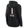 Ja'Marr Chase Cincinnati Bengals Damen-Pullover-Kapuzenpullover mit Wordmark-Spielername und -Nummer für Damen – Schwarz