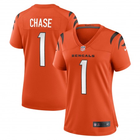 Ja'Marr Chase Cincinnati Bengals Nike Damen-Spieltrikot – Orange