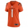 Ja'Marr Chase Cincinnati Bengals Nike Damen-Spieltrikot – Orange