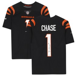 Ja'Marr Chase Cincinnati Bengals Fanatics Authentisches signiertes schwarzes Nike Limited-Trikot