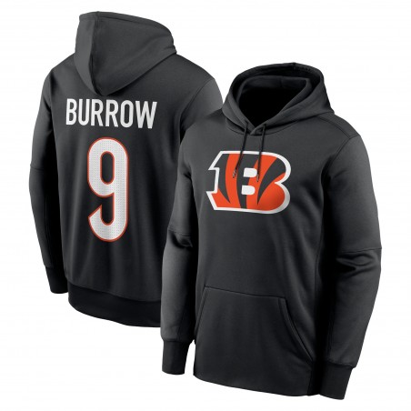 Joe Burrow Cincinnati Bengals Nike Player Name & Number Performance Pullover-Hoodie – Schwarz