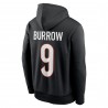 Joe Burrow Cincinnati Bengals Nike Player Name & Number Performance Pullover-Hoodie – Schwarz