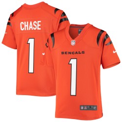 Ja'Marr Chase Cincinnati Bengals Nike Jugend-Spieltrikot – Orange