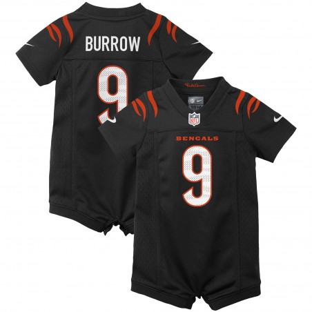 Joe Burrow Cincinnati Bengals Nike Strampler-Trikot für Neugeborene und Kleinkinder – Schwarz