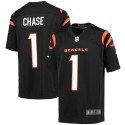 Ja'Marr Chase Cincinnati Bengals Nike Jugend-Spieltrikot – Schwarz