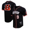 Joe Burrow Cincinnati Bengals Pro Standard Mesh Button-Up Baseball-Trikot – Schwarz