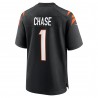 Ja'Marr Chase Cincinnati Bengals Nike Spieltrikot – Schwarz