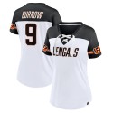 Joe Burrow Cincinnati Bengals Fanatics Athena Name & Number V-Ausschnitt-Top für Damen – Weiß