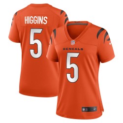 T-Shirt Higgins Cincinnati Bengals Nike Alternate Game Player-Trikot für Damen – Orange