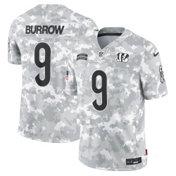 Joe Burrow Cincinnati Bengals Nike 2024 Salute to Service Limited Trikot – Arctic Camo