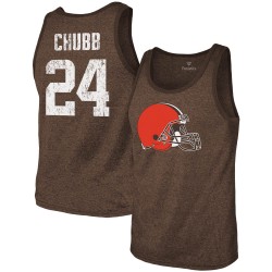 Nick Chubb Cleveland Browns Majestic Threads Name & Number Tri-Blend Tank Top – Braun