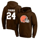 Nick Chubb Cleveland Browns Fanatics Big & Tall Fleece-Kapuzenpullover mit Namen und Nummer – Braun