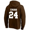 Nick Chubb Cleveland Browns Fanatics Big & Tall Fleece-Kapuzenpullover mit Namen und Nummer – Braun