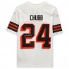 Nick Chubb Cleveland Browns Fanatics Authentisches signiertes Nike Alternate Limited Trikot – Weiß