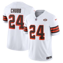 Nick Chubb Cleveland Browns Nike Vapor F.U.S.E. Limitiertes Trikot – Weiß