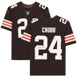 Nick Chubb Cleveland Browns Fanatics Authentisches signiertes braunes Nike-Spieltrikot