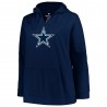 Micah Parsons Dallas Cowboys Profile Damen-Pullover-Kapuzenpullover mit Spielernamen und -nummer in Übergröße – Marineblau