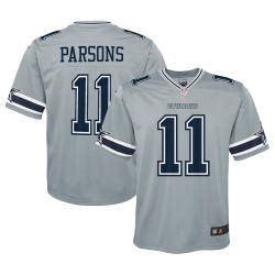 Micah Parsons Dallas Cowboys Nike Inverted Game-Trikot für Jugendliche – Grau