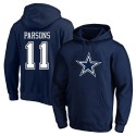 Micah Parsons Dallas Cowboys Fanatics Big & Tall Fleece-Kapuzenpullover mit Namen und Nummer – Marineblau