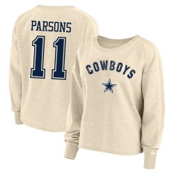 Micah Parsons Dallas Cowboys Fanatics Damen-Pullover mit Namen und Nummer in Übergröße – Haferflocken