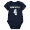 Dak Prescott Dallas Cowboys Kleinkind-Mainliner-Body mit Spielernamen und Nummer – Marineblau