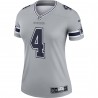 Nike Prescott Dallas Cowboys Inverted Legend Player Performance-Oberteil für Damen, Grau