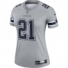 Ezekiel Elliott Dallas Cowboys Nike Inverted Legend Player Performance-Oberteil für Damen – Grau