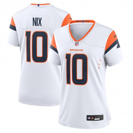 Bo Nix Denver Broncos Nike Damen-Spieltrikot – Weiß