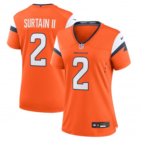 Patrick Surtain II Denver Broncos Nike Damen-Spieltrikot aus der Mile High-Kollektion – Orange