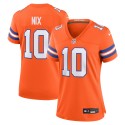 Bo Nix Denver Broncos Nike Damen Mile High Collection 1977 Throwback Player Game Jersey – Orange