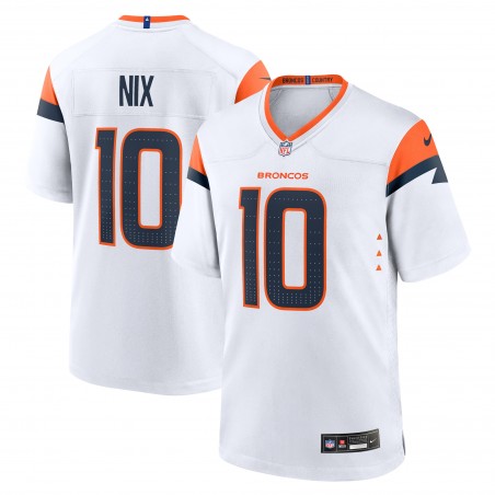 Bo Nix Denver Broncos Nike Spieltrikot – Weiß