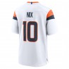 Bo Nix Denver Broncos Nike Spieltrikot – Weiß