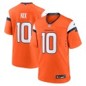 Bo Nix Denver Broncos Nike Spieler-Spieltrikot – Orange