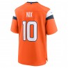 Bo Nix Denver Broncos Nike Spieler-Spieltrikot – Orange