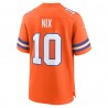 Bo Nix Denver Broncos Nike Mile High Collection 1977 Throwback Player Game Jersey – Orange