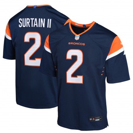 Patrick Surtain II Denver Broncos Nike Jugend-Spieltrikot aus der Mile High-Kollektion – Marineblau