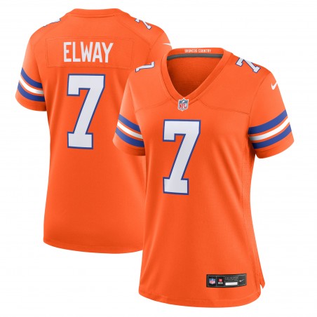 John Elway Denver Broncos Nike Damen-Spieltrikot „Mile High Collection 1977 Throwback“ – Orange