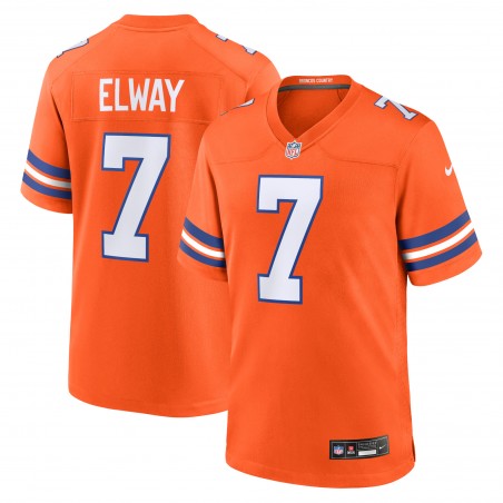 John Elway Denver Broncos Nike Mile High Collection 1977 Throwback Retired Player Game Jersey – Orange