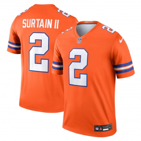 Patrick Surtain II Denver Broncos Nike Alternate Legend Player Performance Top – Orange