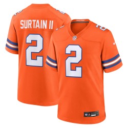 Patrick Surtain II Denver Broncos Nike Mile High Collection 1977 Throwback-Spielerspieltrikot – Orange