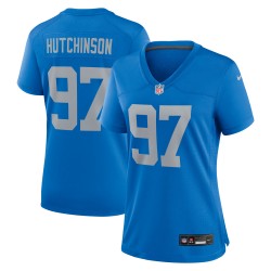 Aidan Hutchinson Detroit Lions Nike Damen-Ausweichtrikot – Blau