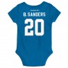 Barry Sanders Detroit Lions Mitchell & Ness Retro-Body mit Namen und Nummer für Neugeborene und Kleinkinder – Blau