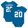 Barry Sanders Detroit Lions Mitchell & Ness Kleinkind-Mainliner-Body mit Name und Nummer eines pensionierten Spielers – Blau