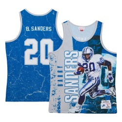 Barry Sanders Detroit Lions Mitchell & Ness 1991 Player Burst Tanktop – Blau