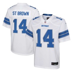 Amon-Ra St. Brown Detroit Lions Nike Jugendspieler-Spieltrikot – Weiß