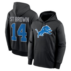 Amon-Ra St. Brown Detroit Lions Nike Player Name & Number Performance Pullover-Hoodie – Schwarz