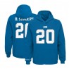 Barry Sanders Detroit Lions Mitchell & Ness Pullover-Hoodie mit Name und Nummer des pensionierten Jugendspielers – Blau